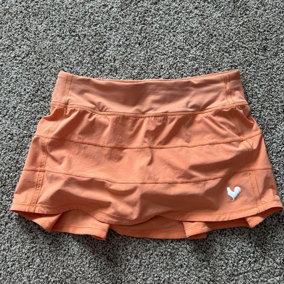 Lululemon Pace Rival Mid-Rise Skirt Women's Size 6 Peach Orange Tennis Skort - Picture 2 of 10